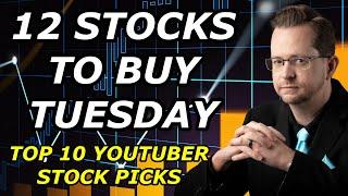 12 STOCKS AND 2 CRYPTOS TO BUY NOW - Top 10 YouTuber Stock Picks for Tuesday, July 6, 2021