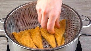 Watch What Happens When We Unroll 4 Waffle Cones