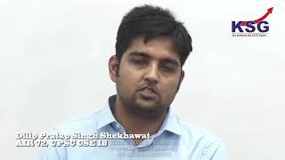 Dilip P Singh Shekhawat, AIR 72, UPSC CSE 2018-19, KSG India