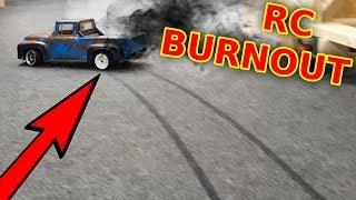 RC Truck Destroys my Carpet - BURNOUT