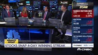 Stocks snap 4-day winning streak