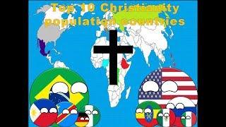 Top 10 Christianity country in world in countryballs