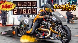 FULL EVENT! HOW YOUNG RACER STUNNED FANS W/ MIND BLOWING TOP FUEL SUPER TWIN DRAG BIKE PERFORMANCE!