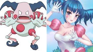 POKEMON CHARACTERS WITH THEIR ANIME MALE AND FEMALE VERSIONS