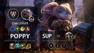 Poppy Support vs Sett - EUW Challenger Patch 10.5