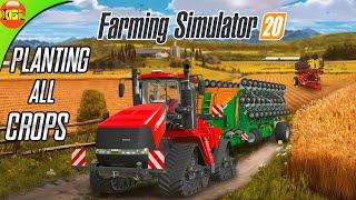 Planting all 10 Crops in 2 Fields | Farming Simulator 20 timelapse gameplay fs20