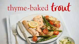 Slimming World syn-free thyme baked trout & asparagus recipe - FREE