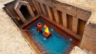 Build The Most Ancient Underground Temple And Swimming Pool