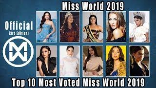 Miss World 2019(Top 10 Most Voted Miss World 2019)December 3rd Edition-Official