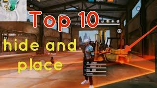 free fire top 10 hide and place
