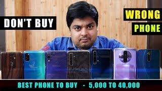 BEST SMARTPHONE TO BUY IN 2020 - 5,000 TO 40,000 | Don't Buy Wrong Phone