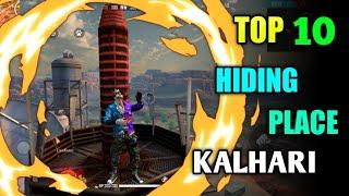 Top 10 New Secret Hiding Places In Free Fire Kalhari Map | Free Fire Hiding Places For Rank Pushing