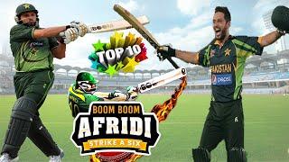 Begin Biggest Six Shahid Afridi TOP 10 | Cricket Star | Pakistan Boom Boom Lala Best Player