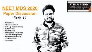 Part 17 | NEET MDS 2020 Paper Discussion | Happy New Year 2020