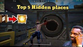 HIDDEN PLACE IN FREE FIRE ! TOP 10 HIDE PLACE IN BARMUDA MAP ! RANK PUSH TIPS ! Anjaan GAMING