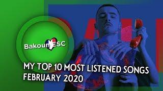 My Top 10 Most Listened Songs • February 2020