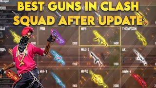 BEST GUN IN CLASH SQUAD FREEFIRE | TOP 10 BEST GUN  IN CLASH SQUAD | BEST GUN SKINS FOR Cs FREEFIRE