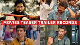 Indian Movies Teaser Trailer Records on Youtube