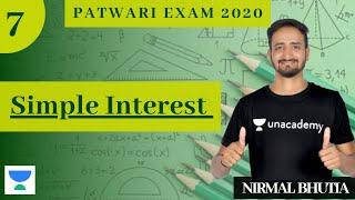 Simple Interest | Quantitative  Aptitude | Target Patwari Exam 2020 | Nirmal Bhutia