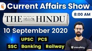 8:00 AM - Daily Current Affairs 2020 by Bhunesh Sharma | 10 September 2020 | wifistudy