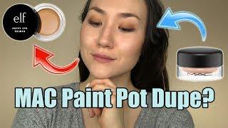 MAC Paint Pot Dupe? ELF PUTTY EYE PRIMER Review, Comparison & Wear Test