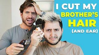Cutting My Brother's Hair (and ear) | MY FIRST EVER HAIRCUT | Alex Costa