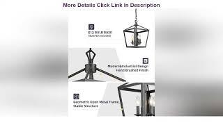 Top 10 EAPUDUN Industrial 4-Light Chandelier Ceiling Light Fixture, Black&Silver Hand-Brush Metal L