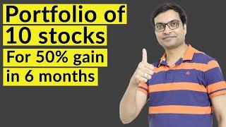 A portfolio of 10 stocks for 50% gain in 6 months | Best stocks to invest in 2021 | Hindi