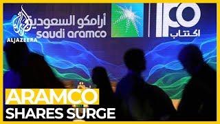 Saudi Aramco shares surge 10 percent on stock market debut