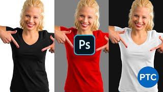 Best Way To Turn BLACK Into ANY COLOR in Photoshop [Including White!]