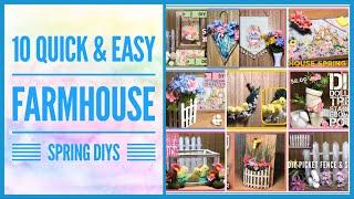 10 Dollar Tree DIY Farmhouse Spring Decor Craft Ideas - Simple Cheap And Easy DIYs