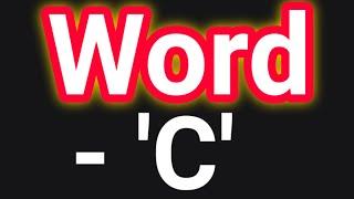 Top 10 positive words start with Letter  - ‘C'  ll Word - 'C'