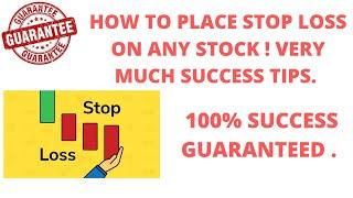 HOW TO PLACE STOP LOSS ON STOCK & CURRENCY | SAVE YOUR LOSS | 100% SUCCESS TIPS | DONT MISS THIS TIP