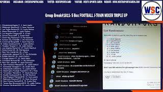 Group Break#1811- 5 Box FOOTBALL J-TRAIN MIXER TOP 10 TEAM PHOENIX MOSIAC ELITE PLATES&PATCHES+