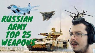 Italian guy reacting to Russia's Military Modernization: Top 25 Newest and Deadliest Weapons