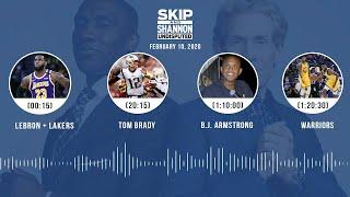 LeBron + Lakers, Tom Brady, B.J. Armstrong, Warriors (2.10.20) | UNDISPUTED Audio Podcast