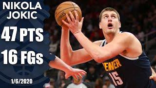 Nikola Jokic records a career-high 47 points in Nuggets vs. Hawks | 2019-20 NBA Highlights