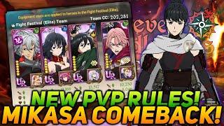 New PvP Rules! Can Mikasa Work In Top 100?!? | Seven Deadly Sins Grand Cross