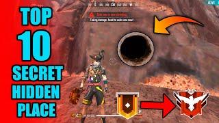 Top 10 New Secret Hiding Place in Free Fire || Rank Push Tips And Tricks Free Fire