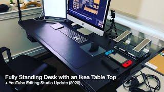 Jarvis Standing Desk by Fully and IKEA Table Top (Custom) | YouTube Editor Setup | Office Setup 2020