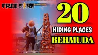 TOP 20 HIDING PLACE IN FREE FIRE (BERMUDA MAP)