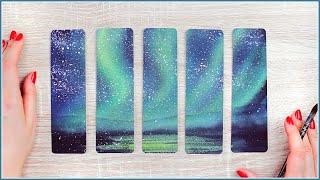 DIY Watercolor Bookmarks & Gift Ideas | How to Paint the Northern Lights / Aurora Borealis