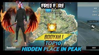 Free fire top 10 hidden place || rank push ||