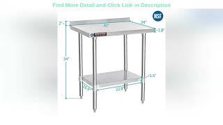 Top 10 Stainless Steel Kitchen Work Table - DuraSteel Commercial Food Prep 24" x 30" Worktable w/ 2