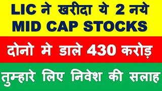 Latest Mid cap stocks bought by LIC | multibagger shares 2020 India | share market news in hindi