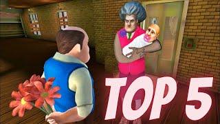 TOP 5 Scary Teacher 3D VS Scary Robber Home Clash VS Scary Stranger 3D   NEW OUTFITS   Android & iOS