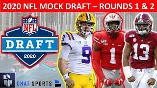 2020 NFL Mock Draft: 1st And 2nd Round Projections Ft. Joe Burrow, Chase Young & Tua Tagovailoa