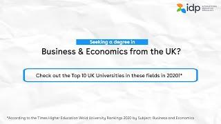 Top 10 UK Universities in Business and Economics 2020!