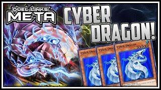 Cyber Dragon x3 with Draw Sense Low Level! [Yu-Gi-Oh! Duel Links]