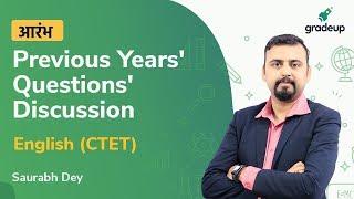 CTET | Class 22 | Previous year Question discussion | English Language | Saurabh Dey  | Gradeup